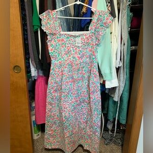 Floral Ruffle Sleeve Dress NWT